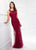 Mon Cheri Sleeveless Embroidered Tulle Gown 118963 CCSALE 8 / Wine