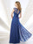 Mon Cheri Two Tone Chiffon A-line Dress 215908 CCSALE 8 / Royal Blue