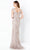 Mon Cheri - V-Neck Lace Sheath Gown 220934 - 1 pc Stone In Size 6 Available CCSALE 6 / Stone