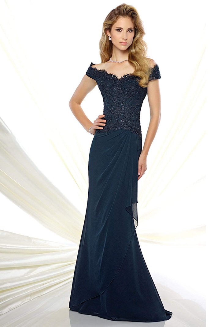 Montage by Mon Cheri - 116937 Dress Special Occasion Dress 4 / Navy Blue