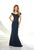 Montage by Mon Cheri - 116937W Dress Special Occasion Dress 16W / Navy Blue