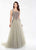 Montage by Mon Cheri - 118962 Sleeveless Beaded Tulle A-line Gown Evening Dresses 4 / Celedon
