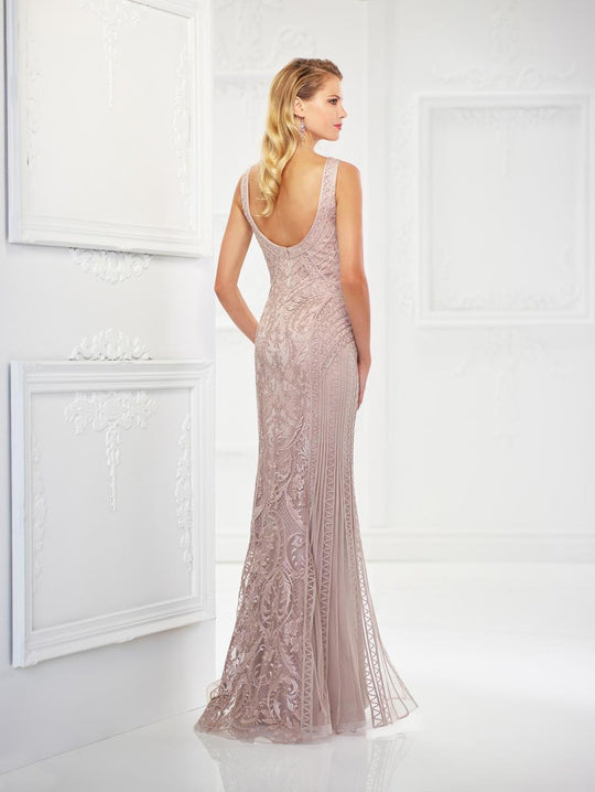 Montage by Mon Cheri - 118975 Sleeveless Ribbonwork Evening Gown