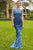 Montage by Mon Cheri - 119958 Ombre Lace Trumpet Dress Mother of the Bride Dresses 00 / Navy/Light Blue/Multi