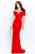 Montage by Mon Cheri - 120905W Off-Shoulder Crepe Sheath Dress Mother of the Bride Dresses 16W / Red