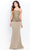 Montage by Mon Cheri 120907W - Strapless Laced Formal Gown Evening Dresses 16W / Antique Gold
