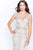 Montage by Mon Cheri - 120921 Metallic Ribbon Plunging V-Neck Gown Evening Dresses