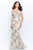 Montage by Mon Cheri - 120923 Off-Shoulder Floral Column Dress Evening Dresses 4 / Champ/Multi