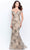 Montage by Mon Cheri 120923W - Embroidered Lace Formal Gown Evening Dresses 16W / Champagne/Multi