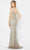 Montage by Mon Cheri 122904W - Plunging Neck Embroidered Gown Evening Dresses