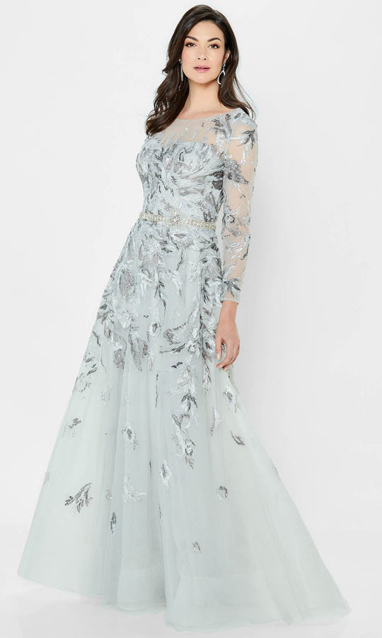 Montage by Mon Cheri 122906 - Illusion Bateau Long Evening Dress