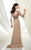 Montage by Mon Cheri - 216969 Chiffon Slim A-line Gown - 2 pcs Caramel In Size 20 and Smoke in size 20 Available CCSALE