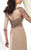 Montage by Mon Cheri - 216969 Chiffon Slim A-line Gown - 2 pcs Caramel In Size 20 and Smoke in size 20 Available CCSALE