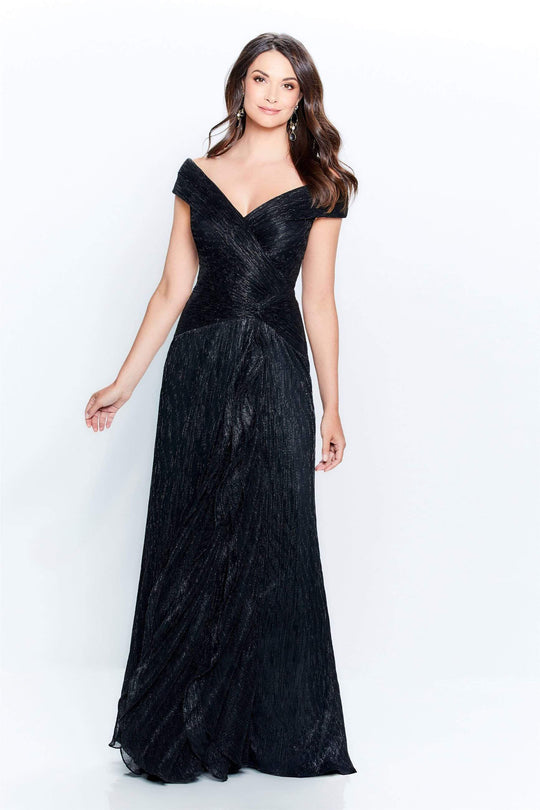 Montage by Mon Cheri - 219975W Ruched Off-Shoulder Sheath Dress