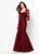 Montage by Mon Cheri - 219979W Embroidered Tulle Mermaid Gown Special Occasion Dress 16W / Wine