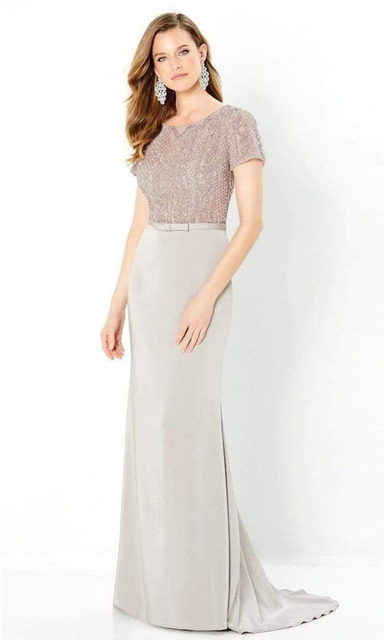 Montage by Mon Cheri - 220938 Short Sleeve Beaded Gown
