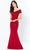 Montage by Mon Cheri 220949W - Embellished Off-Shoulder Evening Dress Mother of the Bride Dresses 16W / Wine
