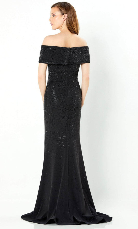 Montage by Mon Cheri 220949W - Embellished Off-Shoulder Evening Dress