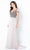 Montage by Mon Cheri - 220951 Embellished V-Neck Gown Evening Dresses 4 / Stone