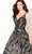 Montage by Mon Cheri 220953 - V Neck Brocade Shiny Ballgown Evening Dresses