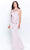 Montage by Mon Cheri - Beaded Illusion Peplum Evening Dress 120903SC - 1 pc Smoke In Size 6 Available CCSALE 6 / Smoke