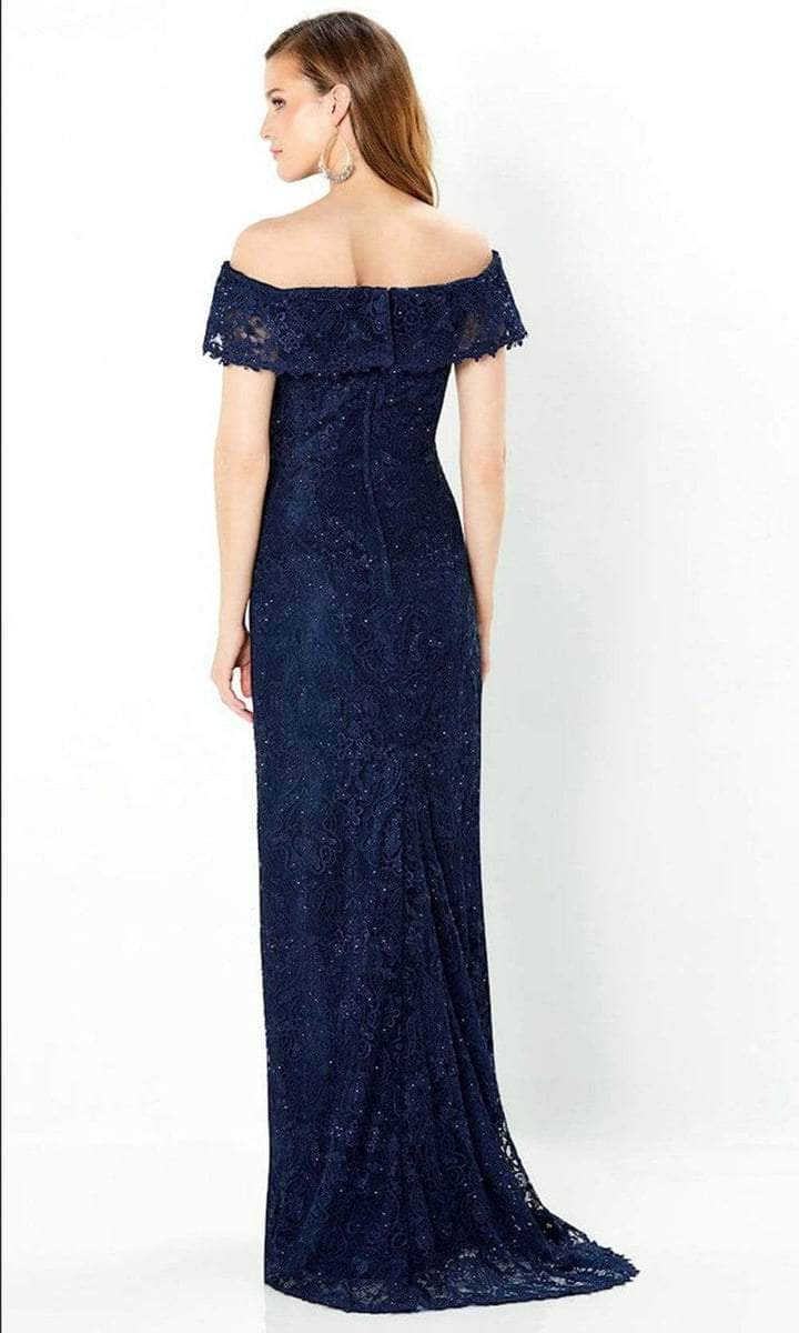 Montage by Mon Cheri - 217953 Short Sleeve Beaded Satin Gown main image 0