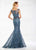 Montage by Mon Cheri - Cap Sleeves Lace Mermaid Gown 118982 - 1 pc Wedgewood in Size 12 Available CCSALE