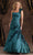 Montage by Mon Cheri - Floral Appliqued Mermaid Evening Gown 110940 - 1 pc Black In Size 6 Available CCSALE 6 / Black