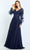 Montage by Mon Cheri M505 - Long Sleeve A-lIne Long Dress Special Occasion Dress 4 / Navy