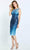 Montage by Mon Cheri M508 - Sleeveless Fiited Knee-Length Dress Special Occasion Dress 4 / Navy/Light Blue/Multi