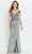 Montage by Mon Cheri M532 - Cap Sleeve Evening Gown with Slit Evening Dresses 4 / Taupe
