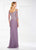 Montage by Mon Cheri - Metallic Lace Bodice Chiffon Gown 118974 - 1 Pc Plum In Size 20 Available CCSALE