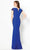 Montage by Mon Cheri - Seamed V Neck Mermaid Dress - 1 pc Royal Blue In Size 6 Available CCSALE 6 / Royal Blue