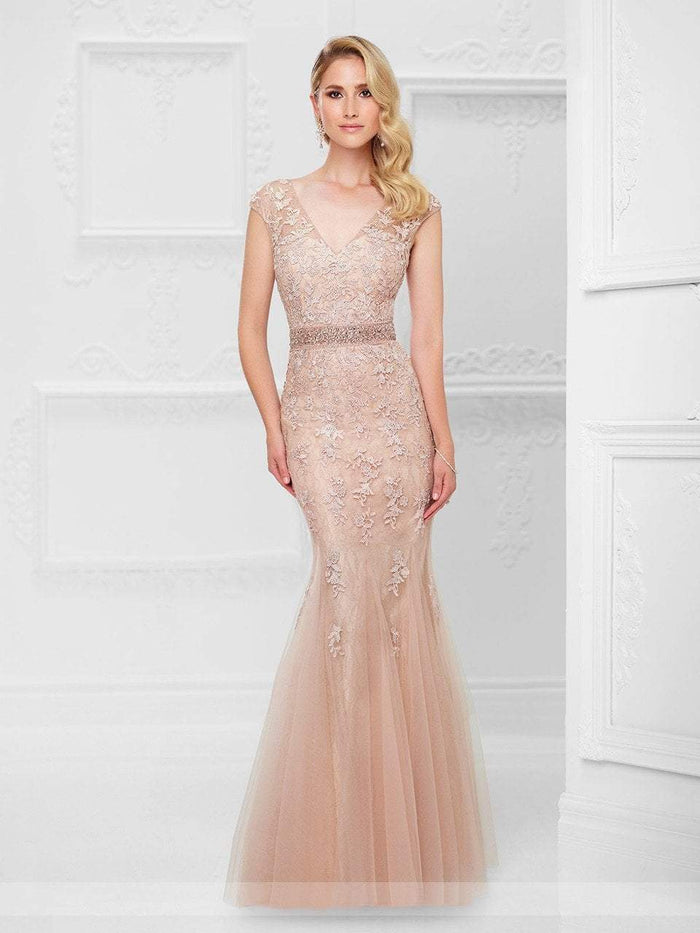 Montage by Mon Cheri - Trumpet Gown 117907 - 1 pc Champagne in Size 6 Available CCSALE 6 / Champagne