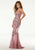 Mori Lee - 43032 Patterned Sequins on Net Evening Dresses 0 / Pink