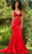 Mori Lee 47005 - Plunging V-neck Evening Gown Special Occasion Dress 00 / Red