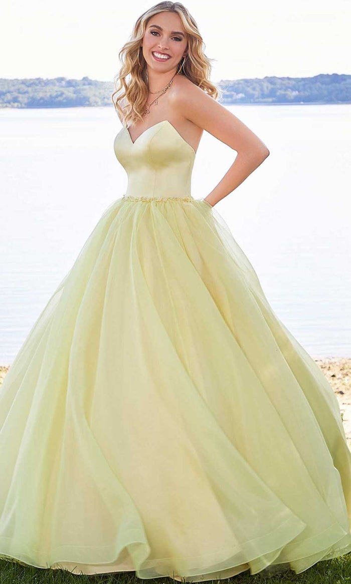 Mori Lee 47040 - Strapless Sweetheart Neckline Ball Gown Prom Dresses 00 / Yellow