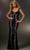 Mori Lee 48003 - Sleeveless Square Neck Evening Gown Evening Dresses 00 / Black/Pink