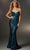 Mori Lee 48004 - Sequined Strapless Evening Gown Prom Dresses 00 / Peacock