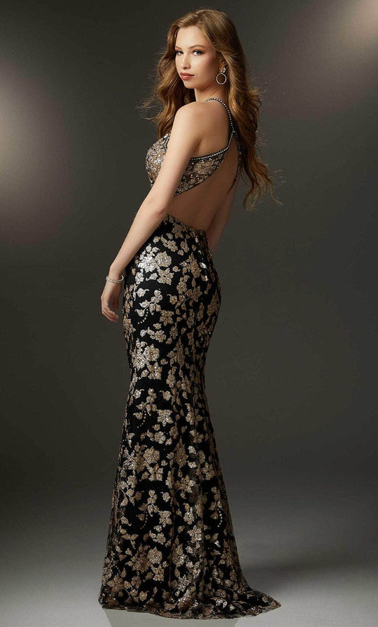 Mori Lee 48013 - Floral Motif Prom Gown