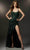 Mori Lee 48055 - Scoop Neck Floral Embroidered Prom Dress Evening Dresses 00 / Black Emerald