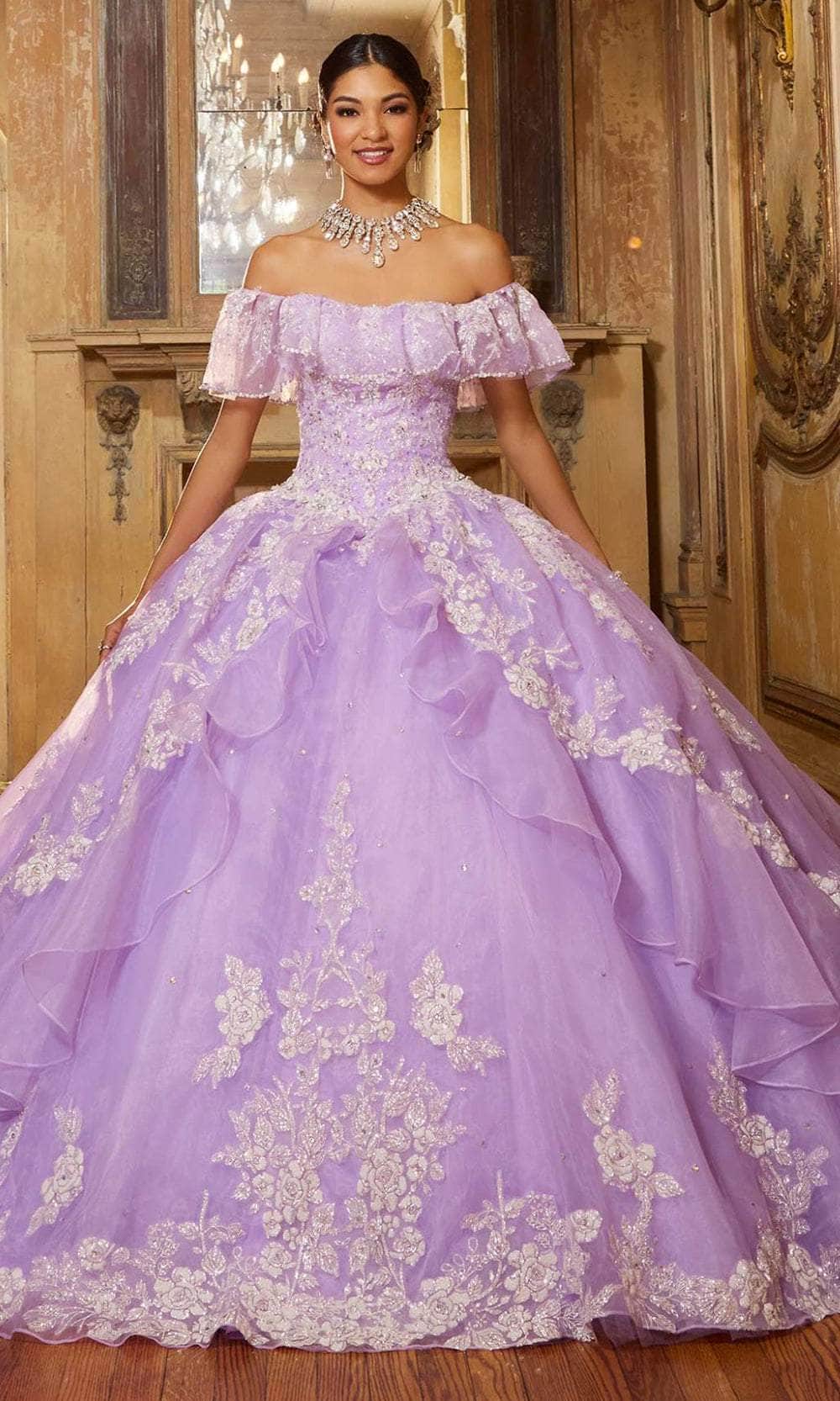 Mori Lee 60156 Bell Sleeve Tiered Skirt Quinceanera Gown