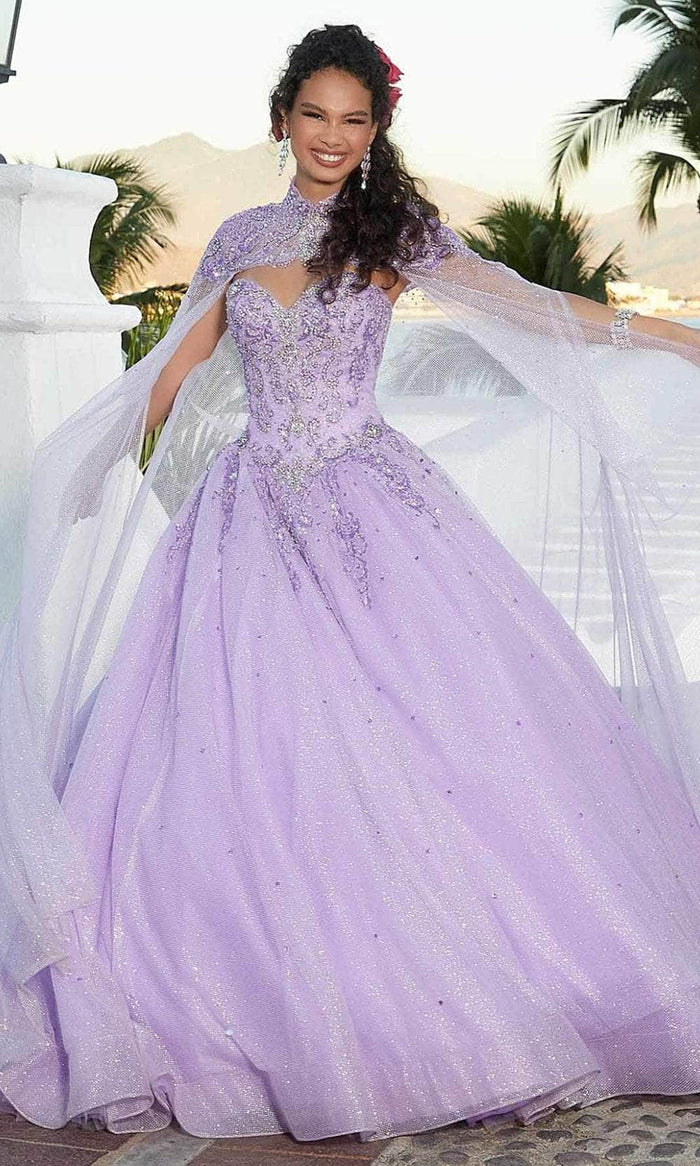 Mori Lee 60166 - Glittered Tulle Quinceanera Ballgown Ball Gowns 00 / Orchid