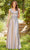 Mori Lee 72519 - Short Sleeve Crystal Embellished Long Dress Evening Dresses 00 / Silver