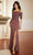 Mori Lee 72628 - Laced Crepe Evening Gown Evening Dresses 00 / Rosewood