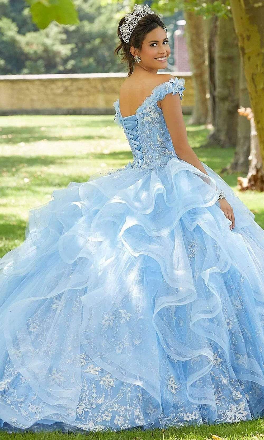 Wedding Dresses Mori Lee Cornflower Blue Dress Morilee Sky Blue