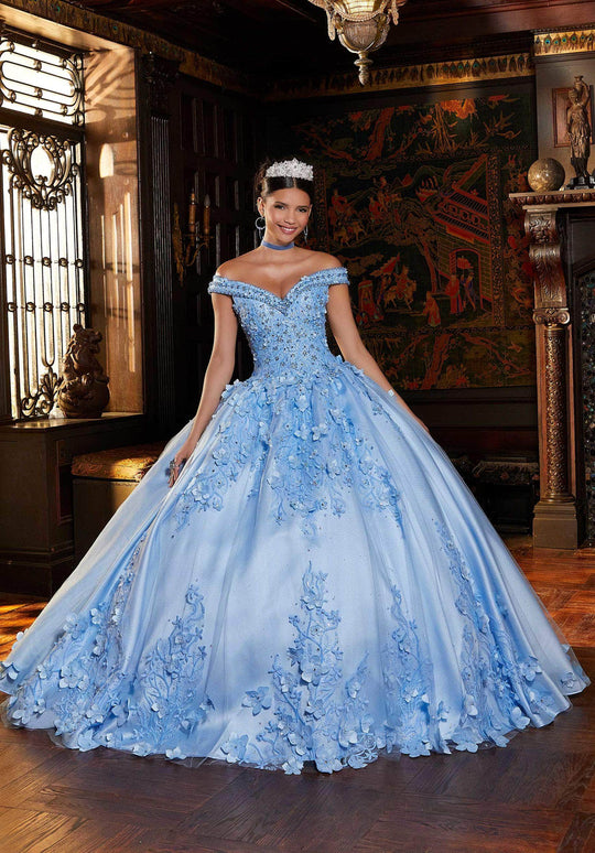 Mori Lee 89337 - 3D Floral Appliqued Ballgown