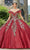 Mori Lee 89342 - Appliqued V-Neck Quinceañera Dress Ball Gowns 00 / Sangria/Gold
