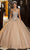 Mori Lee 89345 - Snowflakes Tulle Skirt Ballgown Ball Gowns 00 / Nudegold