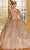Mori Lee 89346 - Sequined Off-Shoulder Quinceañera Dress Prom Dresses 00 / Gold